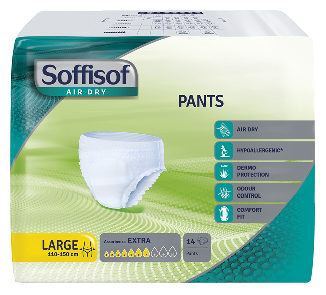 PANNOLONE MUTANDINA PULL IP SOFFISOF AIR DRY EXTRA L 14 PEZZI - Farma Nice