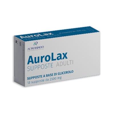 SUPPOSTE AUROLAX GLICEROLO 2500 MG 18 SUPPOSTE - Farma Nice