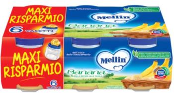 MELLIN OMOGENEIZZATO BANANA 6 X 100 G - Farma Nice