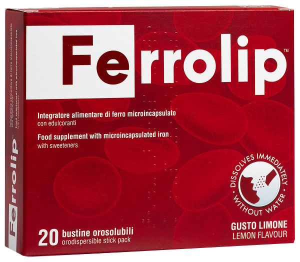 FERROLIP 20 BUSTINE OROSOLUBILI GUSTO LIMONE - Farma Nice