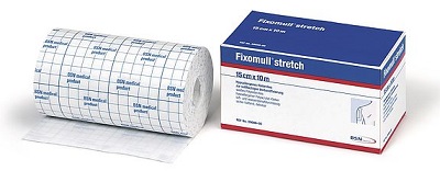 FASCIA AUTOADESIVA IPOALLERGENICA FIXOMULL STRETCH PER FISSAGGIO CATETERI M 10 X 10 CM - Farma Nice