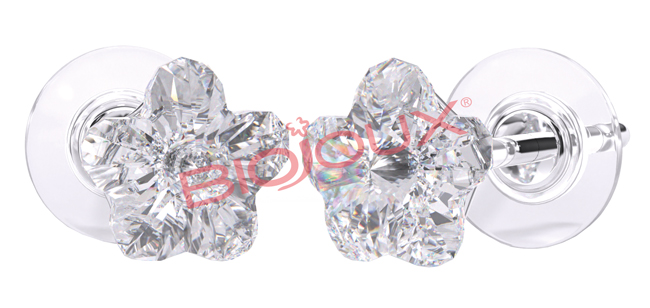 ORECCHINO POST FORATURA SWAROVSKI CRYSTAL FLOWER ARTICOLO BJT963 - Farma Nice