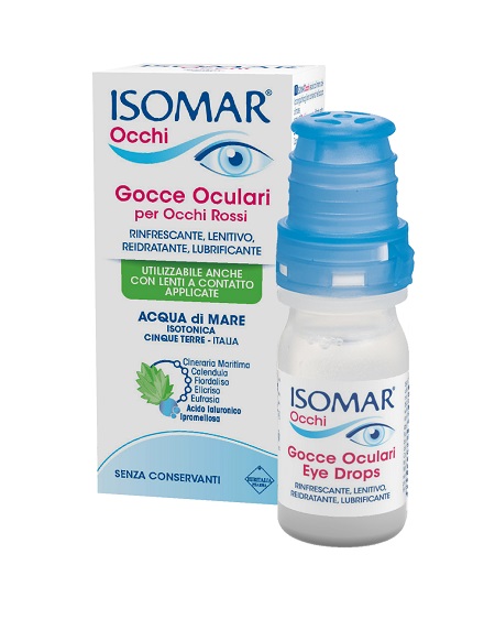 ISOMAR OCCHI GOCCE OCULARI ALL'ACIDO IALURONICO 0,20% 10 ML SENZA CONSERVANTI - Farma Nice