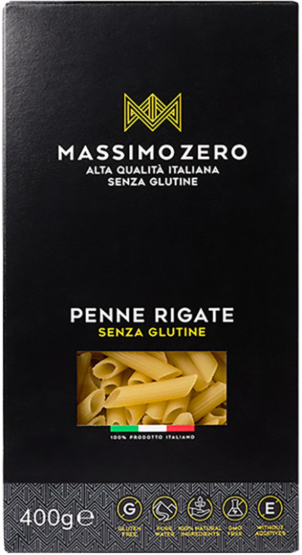 MASSIMO ZERO MEZZE PENNE RIGATE 400 G - Farma Nice