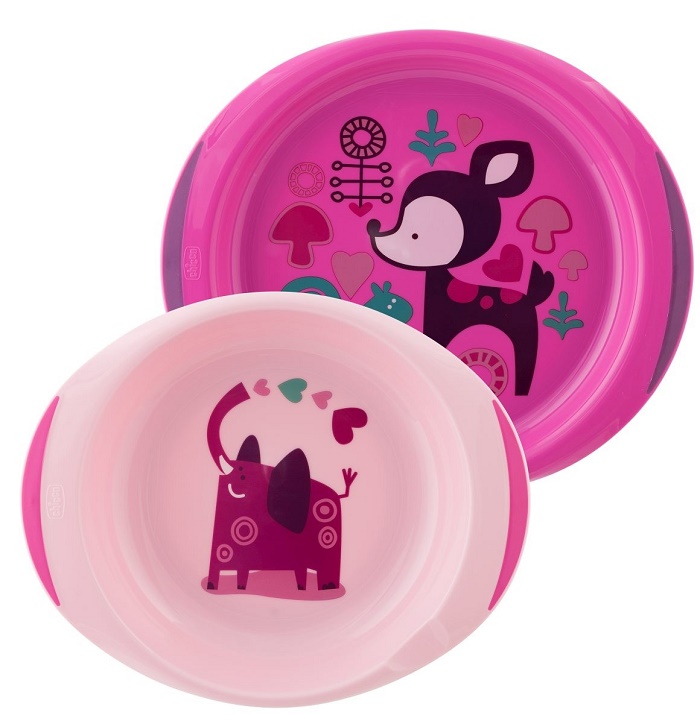 CHICCO PIATTO FONDO E PIANO 12 MESI+ ROSA/VERDE - Farma Nice