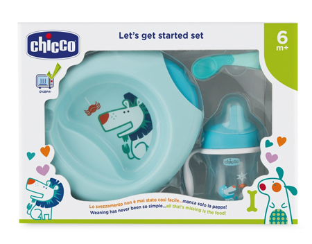 CHICCO SET PAPPA 6 MESI+ AZZURRO - Farma Nice