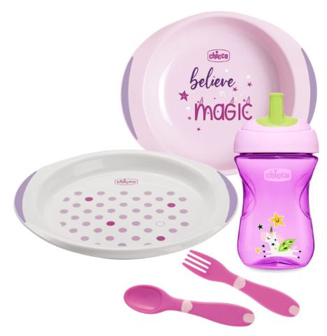 CHICCO SET PAPPA 12 MESI+ ROSA - Farma Nice