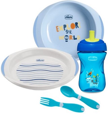 CHICCO SET PAPPA 12 MESI+ AZZURRO - Farma Nice