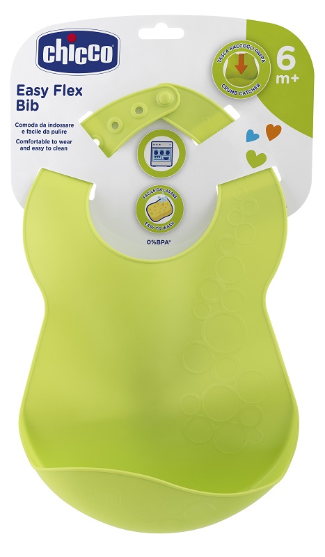 CHICCO BAVAGLINA RIGIDA 6M+ VERDE - Farma Nice