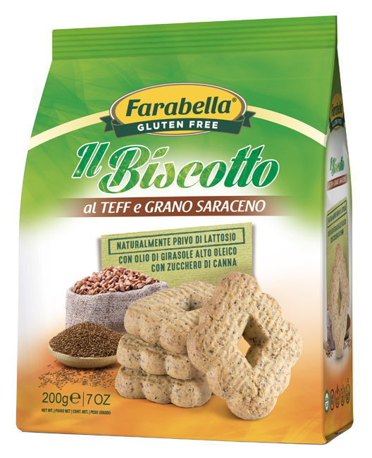 FARABELLA IL BISCOTTO AL TEFF E GRANO SARACENO 200 G - Farma Nice