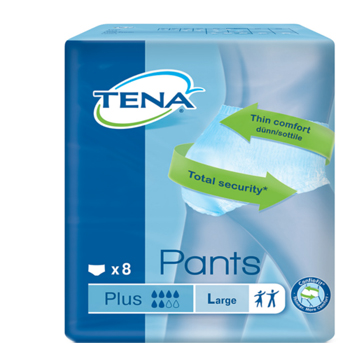 PANNOLONE PULL-UP TENA PANTS PLUS TAGLIA LARGE 8 PEZZI - Farma Nice