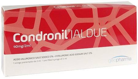 SIRINGA INTRA-ARTICOLARE CONDRONIL IALDUE PRERIEMPITA ACIDO IALURONICO SALE SODICO 40 MG 2 ML - Farma Nice