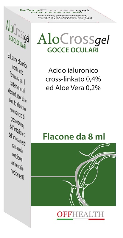 ALOCROSS GOCCE OCULARI ACIDO IALURONICO CROSS-LINKATO 0,2% E ALOE VERA 8 ML - Farma Nice