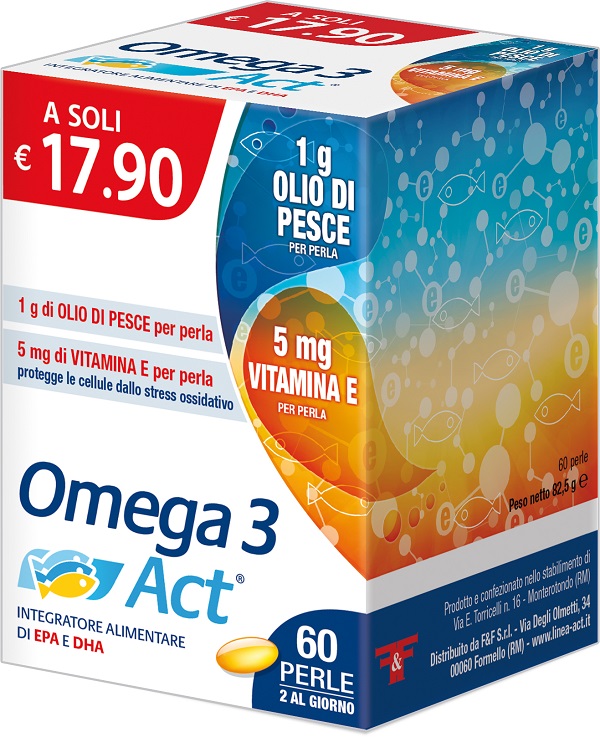 OMEGA 3 ACT 1 G + VITAMINA E 60 PERLE - Farma Nice