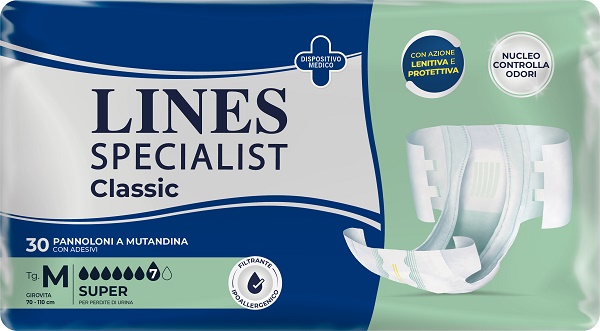 PANNOLONE A MUTANDA LINES SPECIALIST CLASSIC SUPER MM 30 PEZZI - Farma Nice