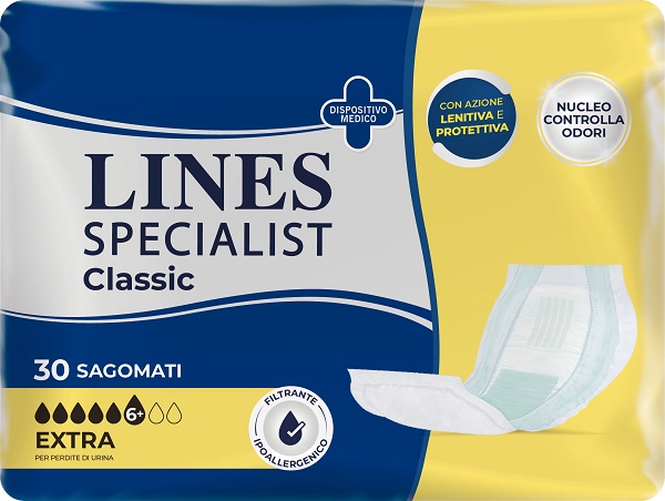 PANNOLONE LINES SPECIALIST CLASSIC SAGOMATO EXTRA 30 PEZZI - Farma Nice