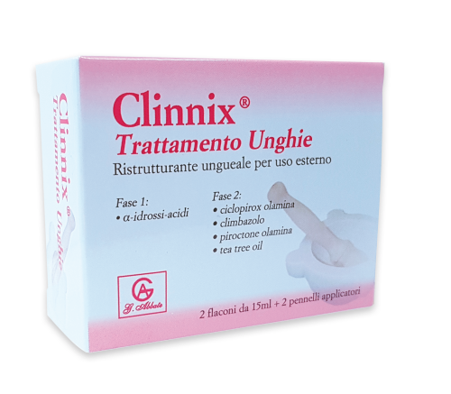 CLINNIX TRATTAMENTO UNGHIE 2 FLACONI 15 ML + 2 PENNELLI APPLICATORI - Farma Nice