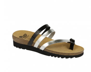 CALZATURA ALMA SYNTHETIC PATENT WOMENS BLACK/SILVER 39 TOMAIA SIMIL VERNICE+SIMILPELLE LAMINATA FODERA TOMAIA FELTRO SOTTOPIEDE MICROFIBRA EVA CALZATA F COLLEZIONE 2018 - Farma Nice