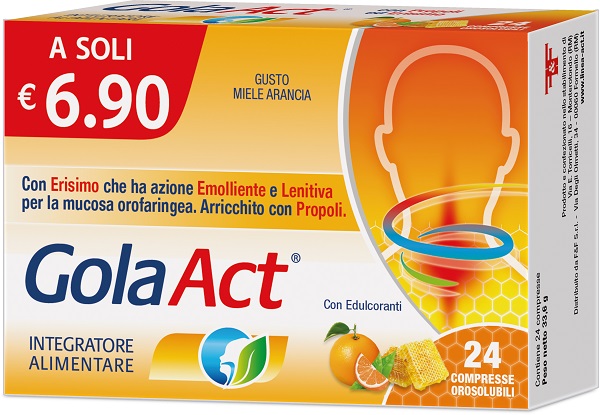 GOLA ACT MIELE ARANCIA 24 COMPRESSE SOLUBILI 33,6 G - Farma Nice
