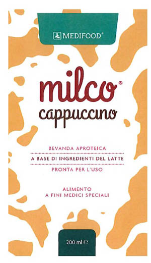 MEDIFOOD MILCO BEVANDA APROTEICA CAPPUCCINO 6 X 200 ML - Farma Nice