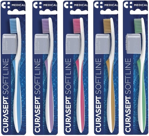 CURASEPT SPAZZOLINO SOFT MEDICAL COLORE AZZURRO - Farma Nice