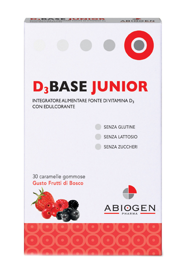 D3BASE JUNIOR 30 CARAMELLE GOMMOSE FRUTTI DI BOSCO - Farma Nice