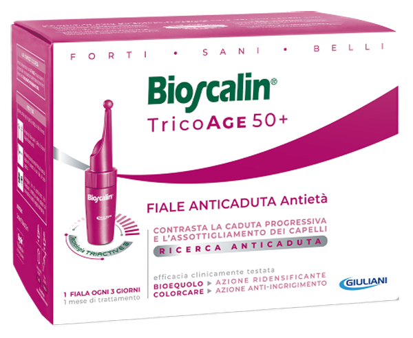 BIOSCALIN TRICOAGE 50+ 20 FIALE ANTICADUTA ANTIETA' DOPPIA TAGLIO PREZZO - Farma Nice