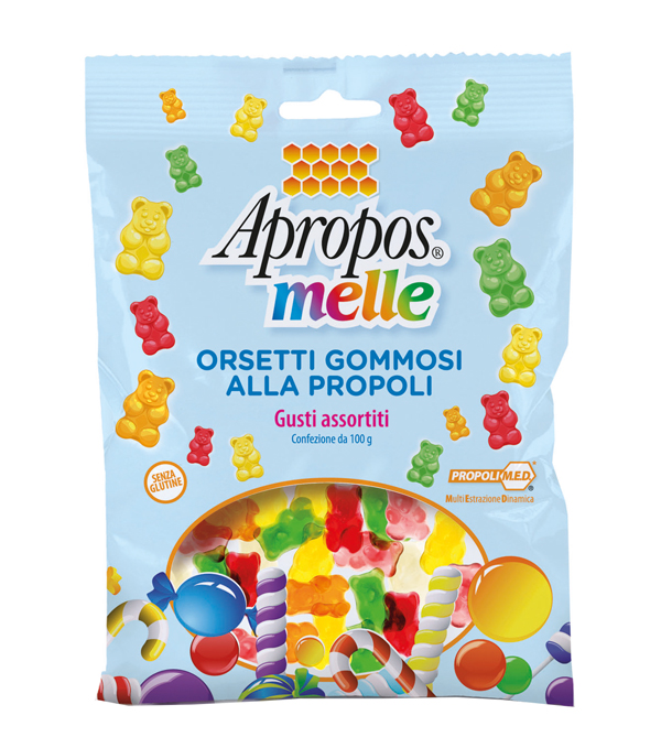 APROPOS MELLE ORSETTI GOMMOSI ALLA PROPOLI GUSTI ASSORTITI 100 G - Farma Nice