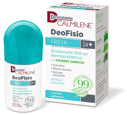 DERMOVITAMINA CALMILENE DEOFISIO FRESH 24+ DEODORANTE ROLL-ON DERMOPROTETTIVO 75 ML - Farma Nice