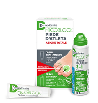 DERMOVITAMINA MICOBLOCK PIEDE D'ATLETA CREMA 30 ML + SPRAY BARRIERA 3 IN 1 100 ML - Farma Nice
