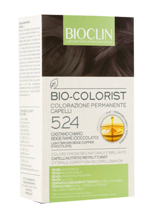 BIOCLIN BIO COLORIST 5,24 CASTANO CHIARO BEIGE RAME CIOCCOLATO - Farma Nice