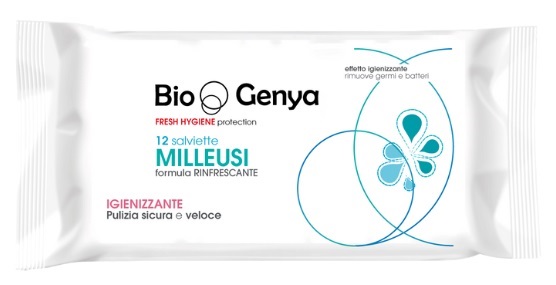 BIOGENYA FRESH HYGIENE PROTECTION 12 SALVIETTE MILLEUSI RINFRESCANTE IGIENIZZANTE - Farma Nice
