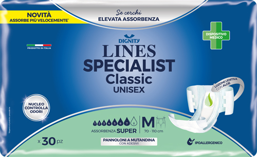 PANNOLONE MUTANDINA LINES SPECIALIST CLASSIC SUPER ULTRA MM 30 PEZZI - Farma Nice