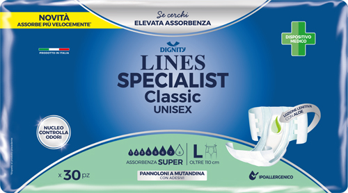 PANNOLONE MUTANDINA LINES SPECIALIST CLASSIC SUPER ULTRA MG 30 PEZZI - Farma Nice