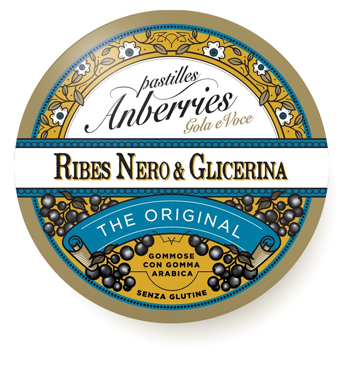 ANBERRIES CLASSICHE RIBES NERO & GLICERINA CARAMELLE 55 G - Farma Nice