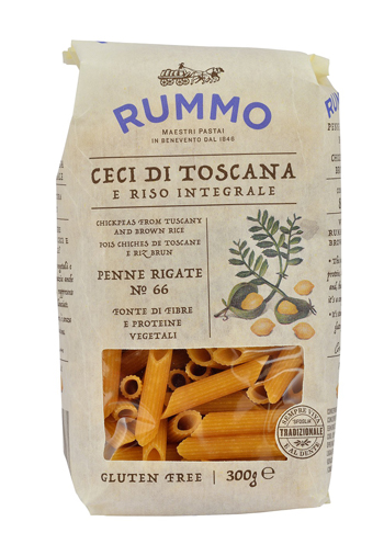 RUMMO PENNE RIGATE N 66 CECI DI TOSCANA E RISO INTEGRALE 300 G - Farma Nice