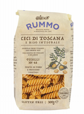 RUMMO FUSILLI N 48 CECI DI TOSCANA E RISO INTEGRALE 300 G - Farma Nice