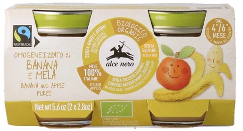 BABY FOOD BIO OMOGENEIZZATO BANANA/MELA 2 X 80 G - Farma Nice