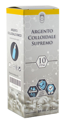 ARGENTO COLLOIDALE SUPREMO 10PPM CERTIFICATO CON CONTAGOCCE 50 ML - Farma Nice