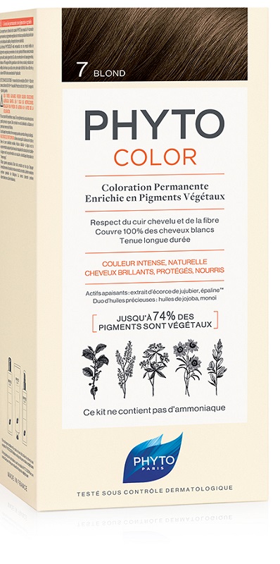 PHYTOCOLOR 7 BIONDO 1 LATTE + 1 CREMA + 1 MASCHERA + 1 PAIO DI GUANTI - Farma Nice