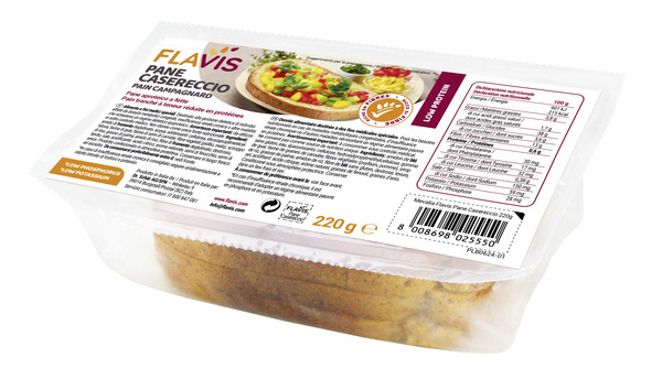 FLAVIS PANE CASERECCIO PANE APROTEICO A FETTE 220 G - Farma Nice