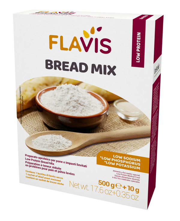 FLAVIS BREAD MIX PREPARATO PER PANE E IMPASTI LIEVITATI APROTEICI 500 G - Farma Nice