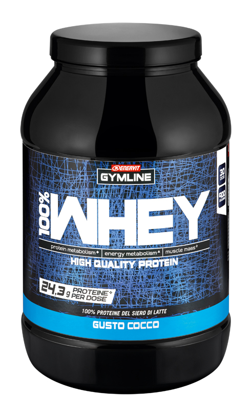 GYMLINE 100% WHEY CONCENTRATE COCCO 900 G - Farma Nice