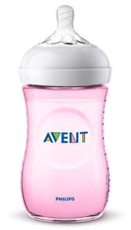 AVENT BIBERON NATURAL PP 260ML ROSA SINGLE PACK - Farma Nice