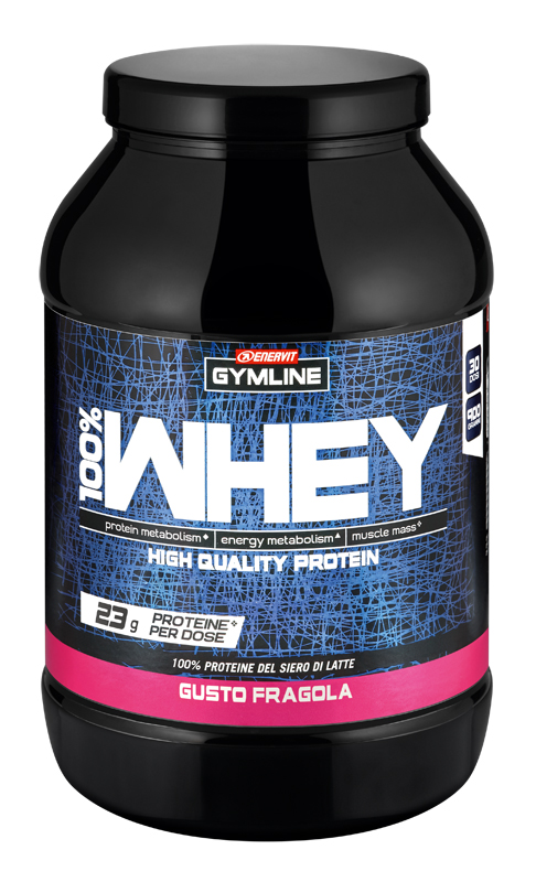 GYMLINE 100% WHEY CONCENTRATE FRAGOLA 900 G - Farma Nice