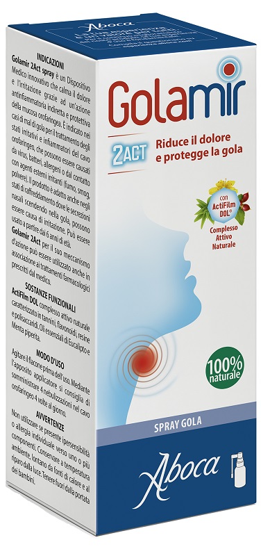 GOLAMIR 2ACT SPRAY 30 ML NO ALCOOL ADULTI E BAMBINI DA UN ANNO DI ETA' - Farma Nice