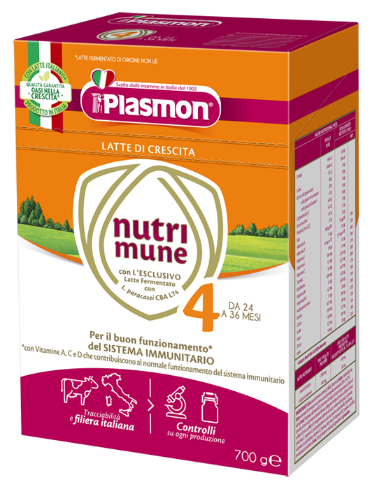PLASMON NUTRIMUNE LATTE STAGE 4 POLVERE 700 G - Farma Nice