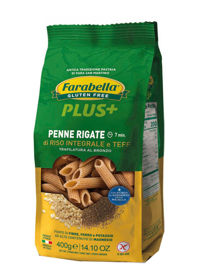 FARABELLA PENNE RISO INTEGRALE E TEFF 400 G - Farma Nice