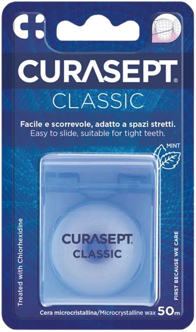 CURASEPT FLOSS CLASSIC CERATO CLOREXIDINA - Farma Nice