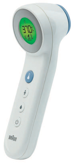 TERMOMETRO BRAUN TOUCH + NO TOUCH MODELLO BNT400 3 IN 1 PER MISURAZIONE TEMPERATURA A DISTANZA DELLA FRONTE CIBO E BAGNO - Farma Nice